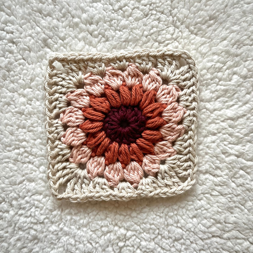 Crochet Pattern for Steering Wheel Cover Sunflower Granny Square